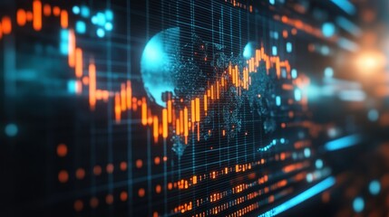 Obraz premium Investigate the impact of global economic events on investment markets.
