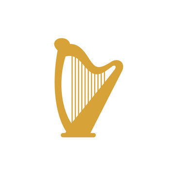 recommend clip art: Golden Harp Illustration