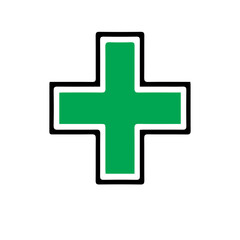 Obraz premium ICON GREEN CROSS