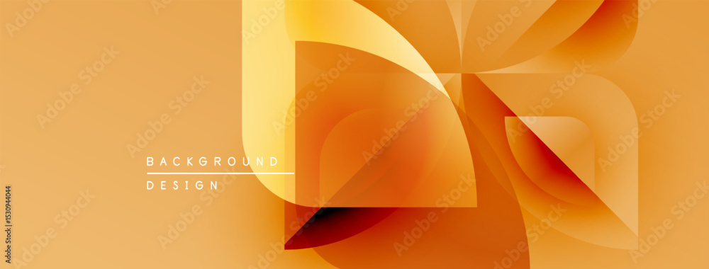 Aufkleber abstract orange design. layered shapes create dynamic visual effect. warm tones suggest energy, mode