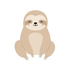 Obraz premium Adorable Cartoon Sloth