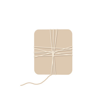 Simple, tan parcel tied with string