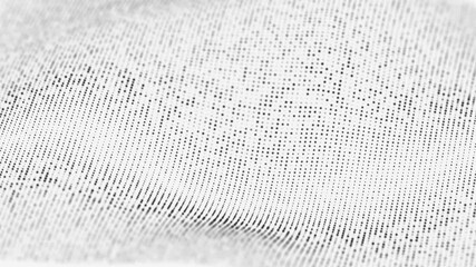 Abstract clean glowing wave of particles and dots moving on white background, big data visualization, futuristic and digital background, 3D, 4K, seamless loop - Powered by Adobe