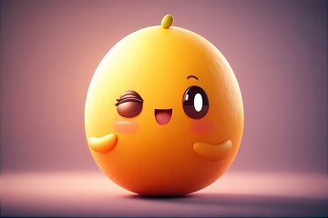 Chonky oval bean with tiny arms and a wink — simple, smooth, and huggable