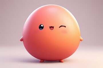 Chonky oval bean with tiny arms and a wink — simple, smooth, and huggable