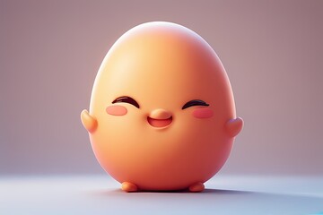 Chonky oval bean with tiny arms and a wink — simple, smooth, and huggable