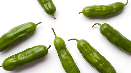 Gherkins on a white background