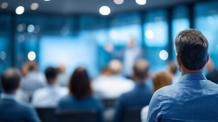Professional Conference Room with Engaged Audience and Speaker