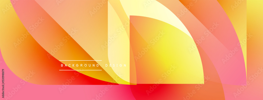 Aufkleber Abstract colorful design. Smooth gradients, flowing shapes create dynamic visual experience. Warm tones dominate composition.