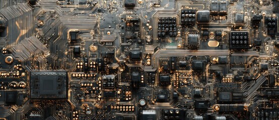 Detailed view of a circuit board