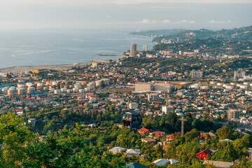 Evening View of Batumi from the Cable Car