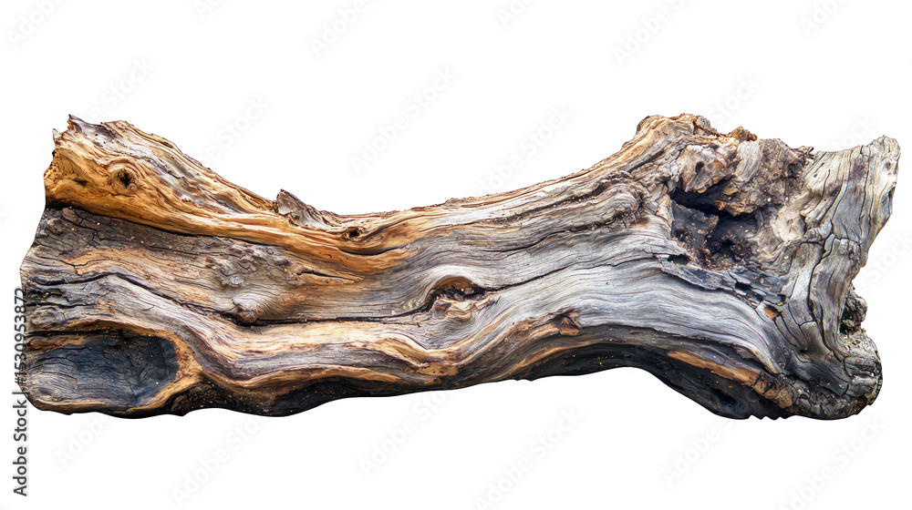 Poster weathered log with unique texture