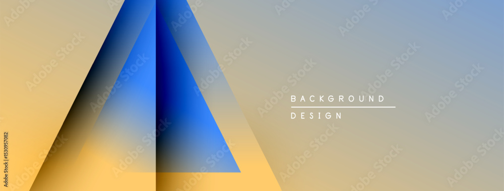 Poster abstract geometric shapes, gradient colors, beige background. minimalist design with text elements, 