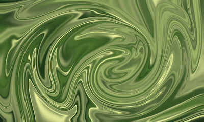 Green Liquid Marble Texture Swirl Abstract Background