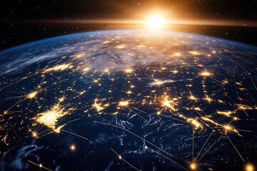 Global Network Connectivity Viewed from Space