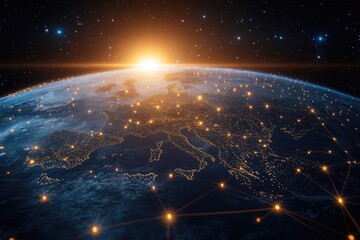 Global Network Connectivity Viewed from Space