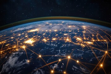 Global Network Connectivity Viewed from Space