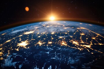 Global Network Connectivity Viewed from Space