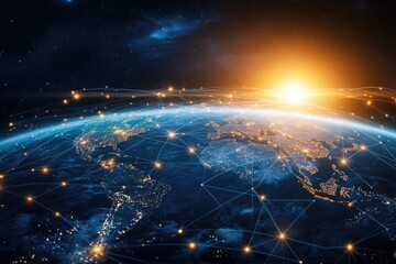 Global Network Connectivity Viewed from Space