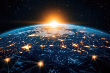 Global Network Connectivity Viewed from Space