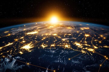 Global Network Connectivity Viewed from Space