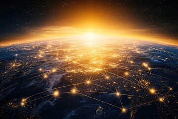Global Network Connectivity Viewed from Space