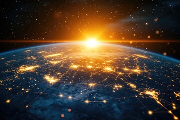 Global Network Connectivity Viewed from Space