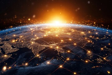 Global Network Connectivity Viewed from Space
