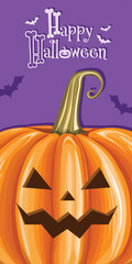 HHappy Halloween and Autumn Vector Isolated Design Halloween Creative and cool Halloween greeting card with Text can be used as poster, banner, greeting card, print or any else
