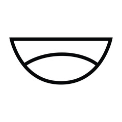 Mouth Icon Flat and Line Style