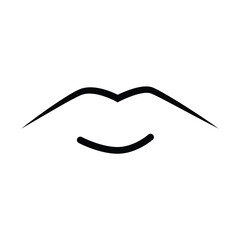 Mouth Icon Flat and Line Style
