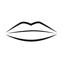 Mouth Icon Flat and Line Style