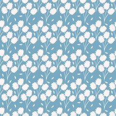 textile design with cute silhouette foliage pattern image
