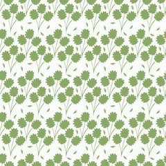 textile design with cute silhouette foliage pattern image
