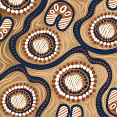 Sacred Pathways and Gathering Circles - Aboriginal Vector Artwork