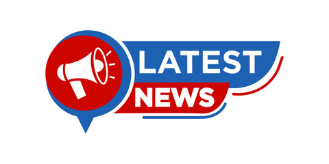 Latest News text with classic gramophone illustration, combining retro music elements with modern blog aesthetics for website headers and content announcements.