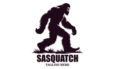Sasquatch icon. Sasquatch vector illustration, bigfoot silhouette vector illustration and Bigfoot logo design