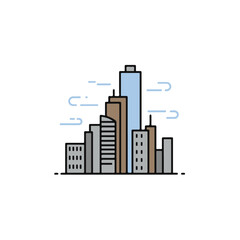 Fototapeta premium Cityscape Illustration.