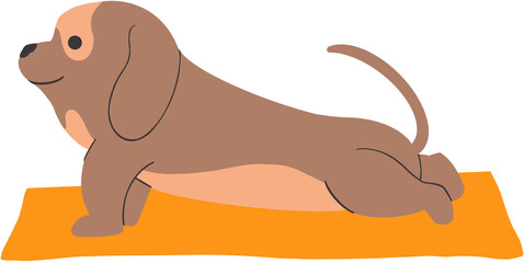 Dog Cartoon Yoga