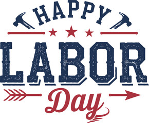 Happy Labor Day, greeting card. USA flag. United States of America. holiday banner, Vector illustration.
