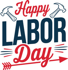 Happy Labor Day, greeting card. USA flag. United States of America. holiday banner, Vector illustration.