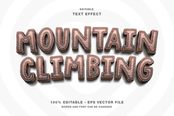 Mountain Climbing 3d Editable Text Effect Template