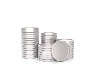 Coins Stack, Finance and Investment Concept, 3D Rendering