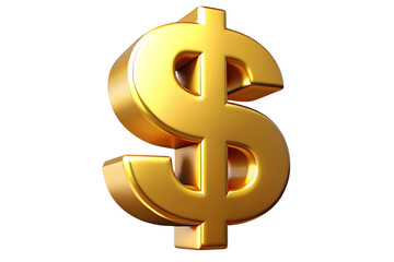 Fototapeta premium 3d render of a golden dollar sign on black background