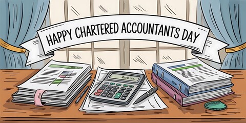 chartered accountants day Poster on a desk