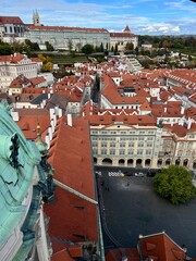 aerial view of the city Prague, Czech republic 