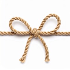 Rope Knot on White Background