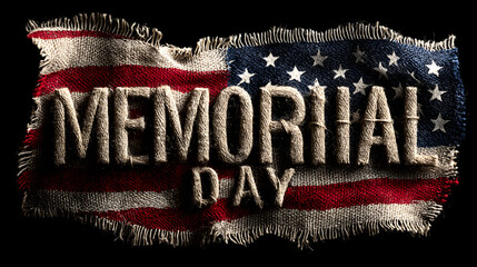 American flag design with the text Memorial Day, Happy 4th of July, Independence Day