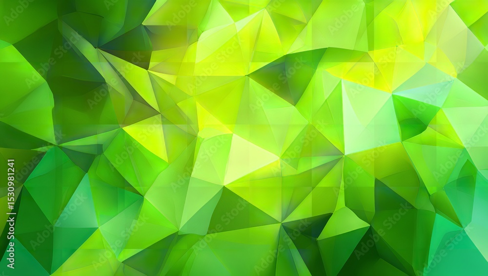 Poster green abstract polygonal background for graphic design and presentation template design one hundred 