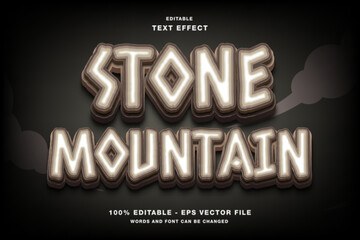 Stone Mountain 3d Editable Text Effect Template